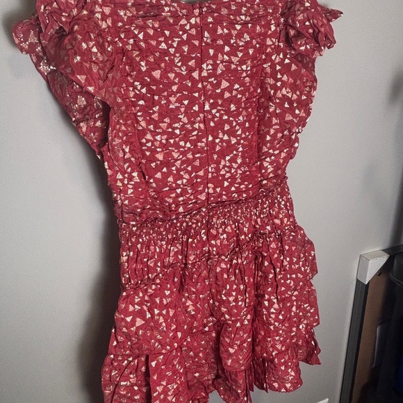 NWT ✨ By Anthropologie Short-Sleeve Ruffled Mini Dress - Picture 9 of 11